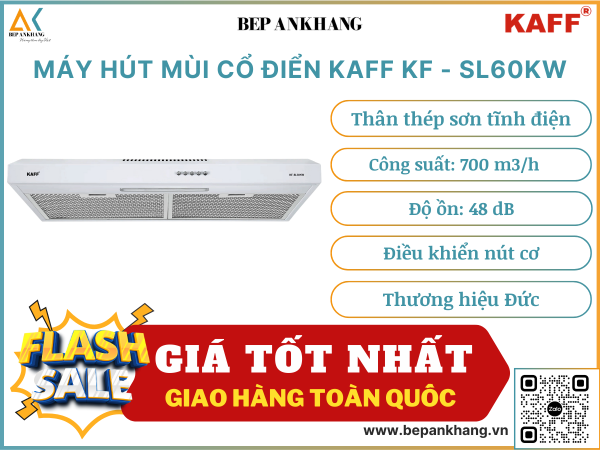 Máy hút mùi cổ điển Kaff KF - SL60KW - Thương hiệu Đức